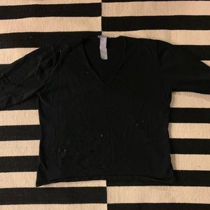 Black Sequin Sweater